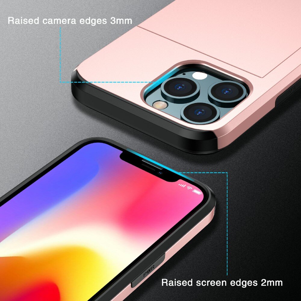 Funda con ranura para tarjetas iPhone 13 Rosa