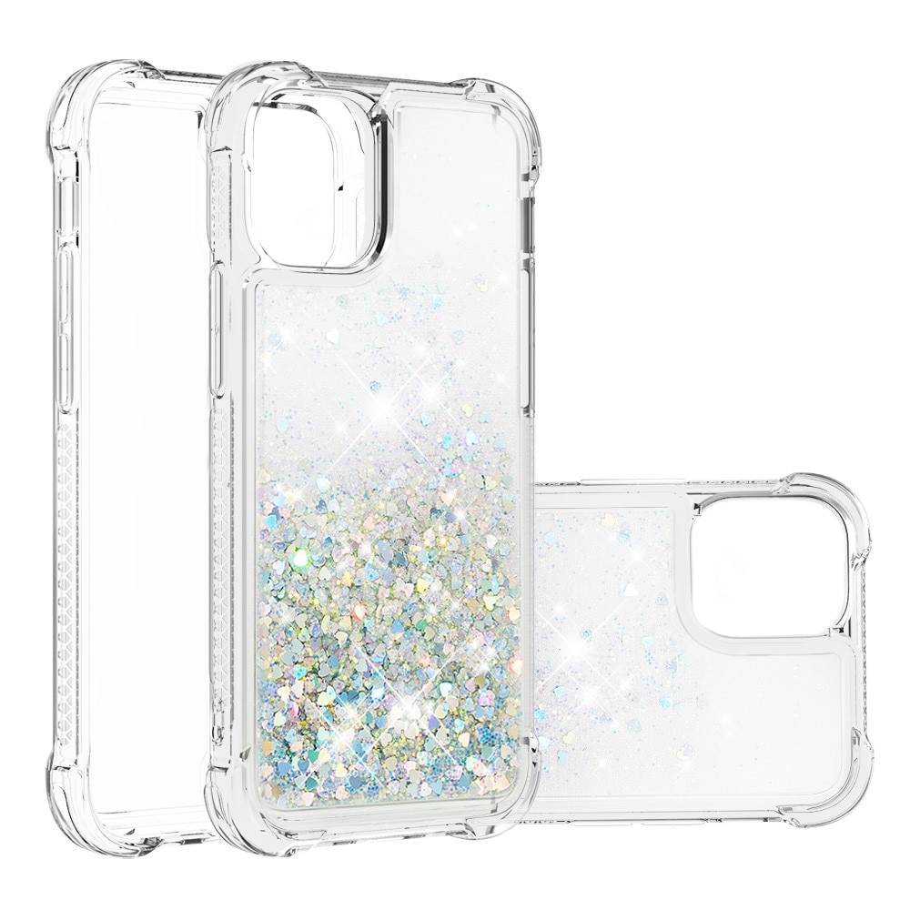 Funda Glitter Powder TPU iPhone 13 Mini Plata