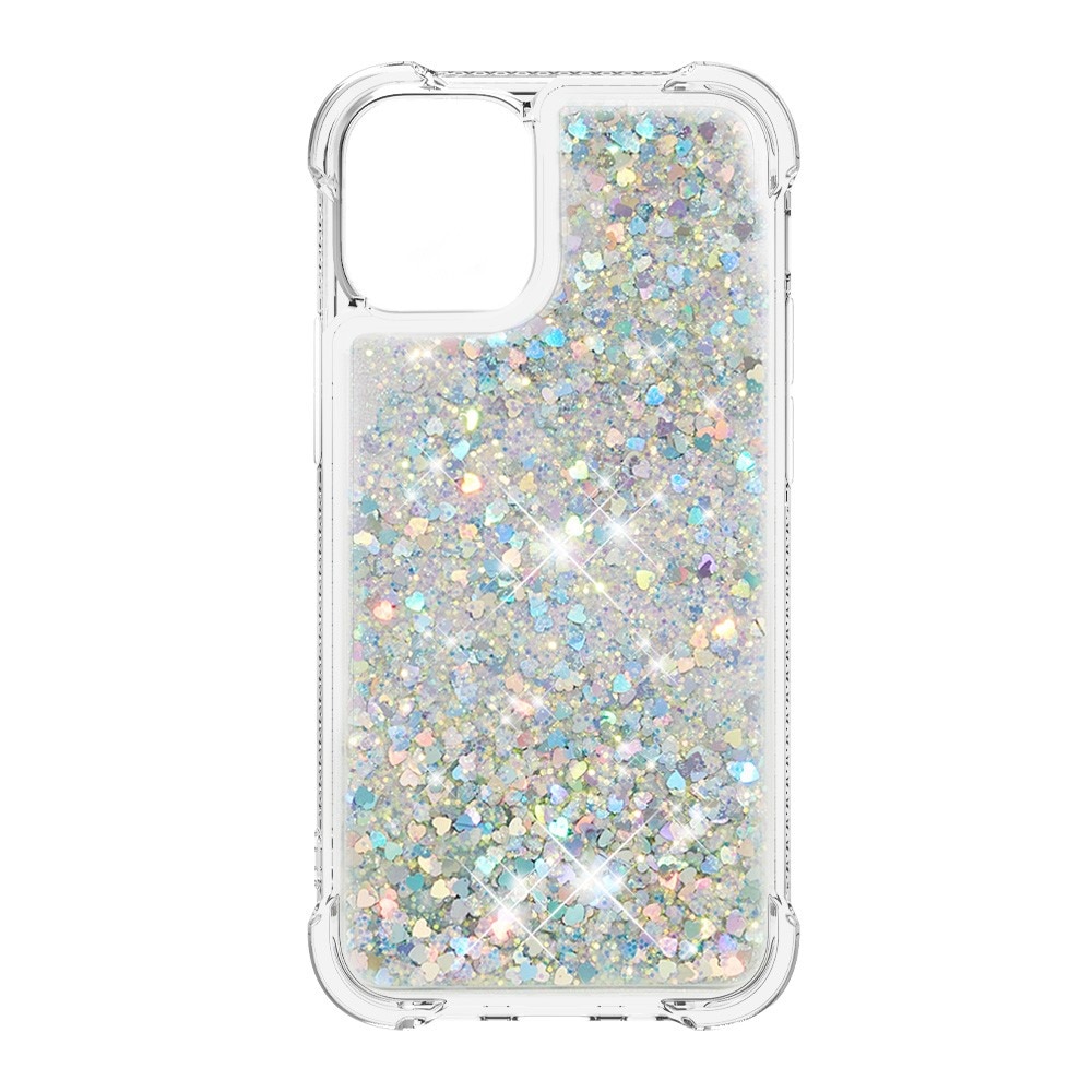 Funda Glitter Powder TPU iPhone 13 Mini Plata