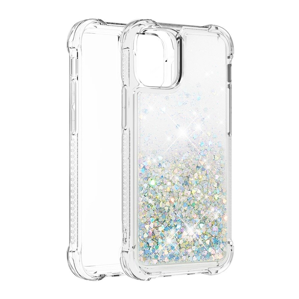 Funda Glitter Powder TPU iPhone 13 Mini Plata