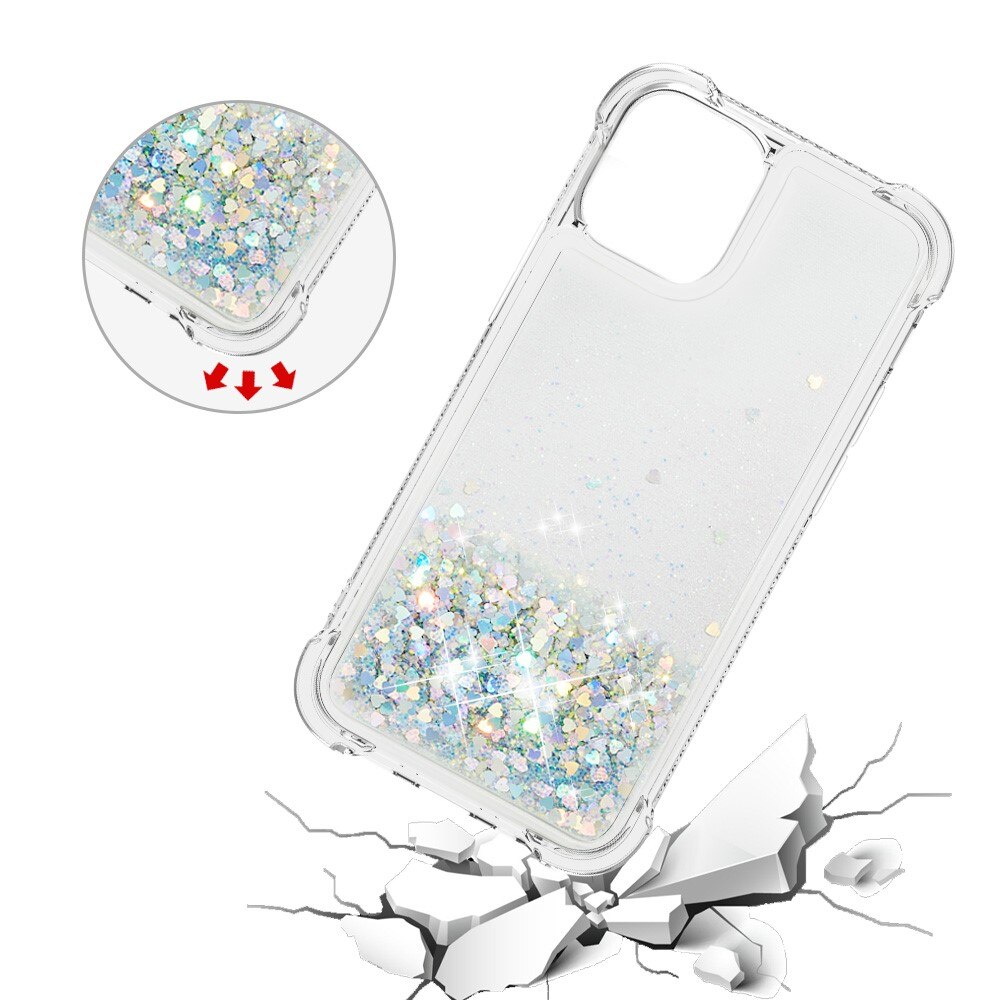 Funda Glitter Powder TPU iPhone 13 Mini Plata