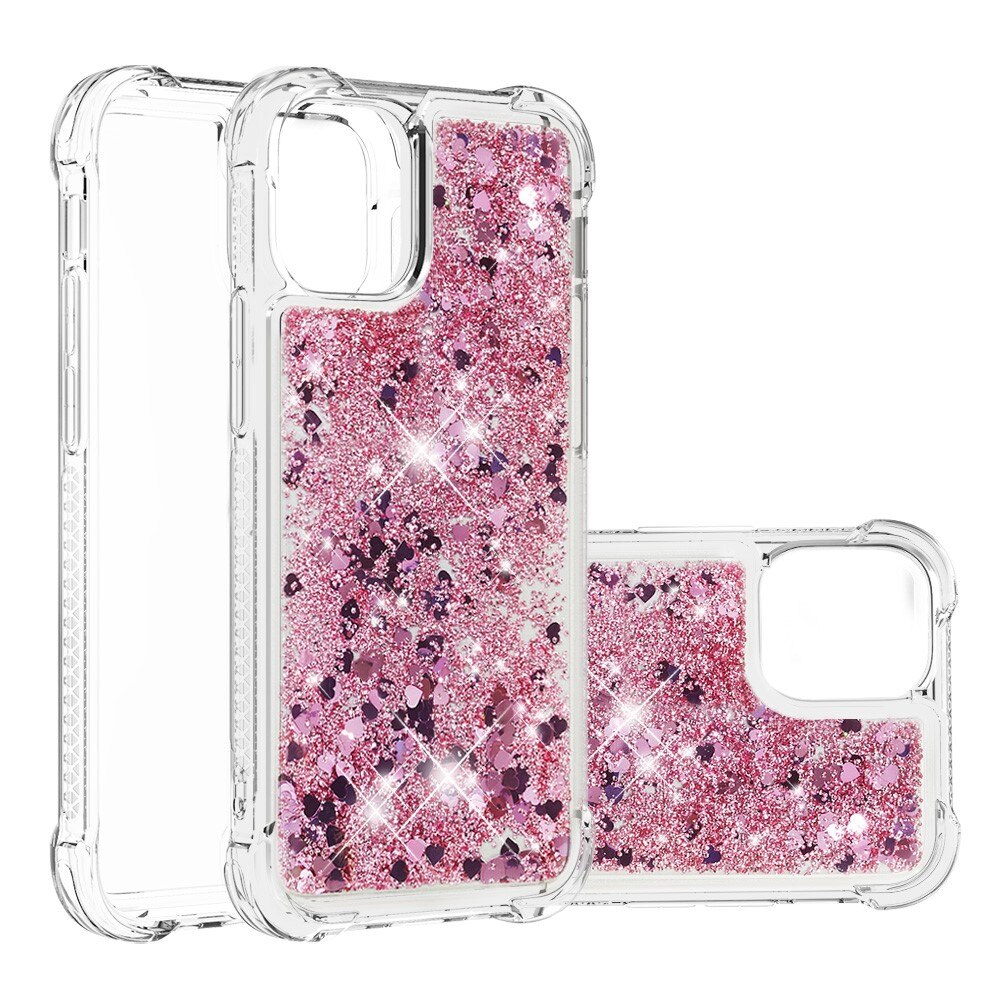 Funda Glitter Powder TPU iPhone 13 Oro rosa