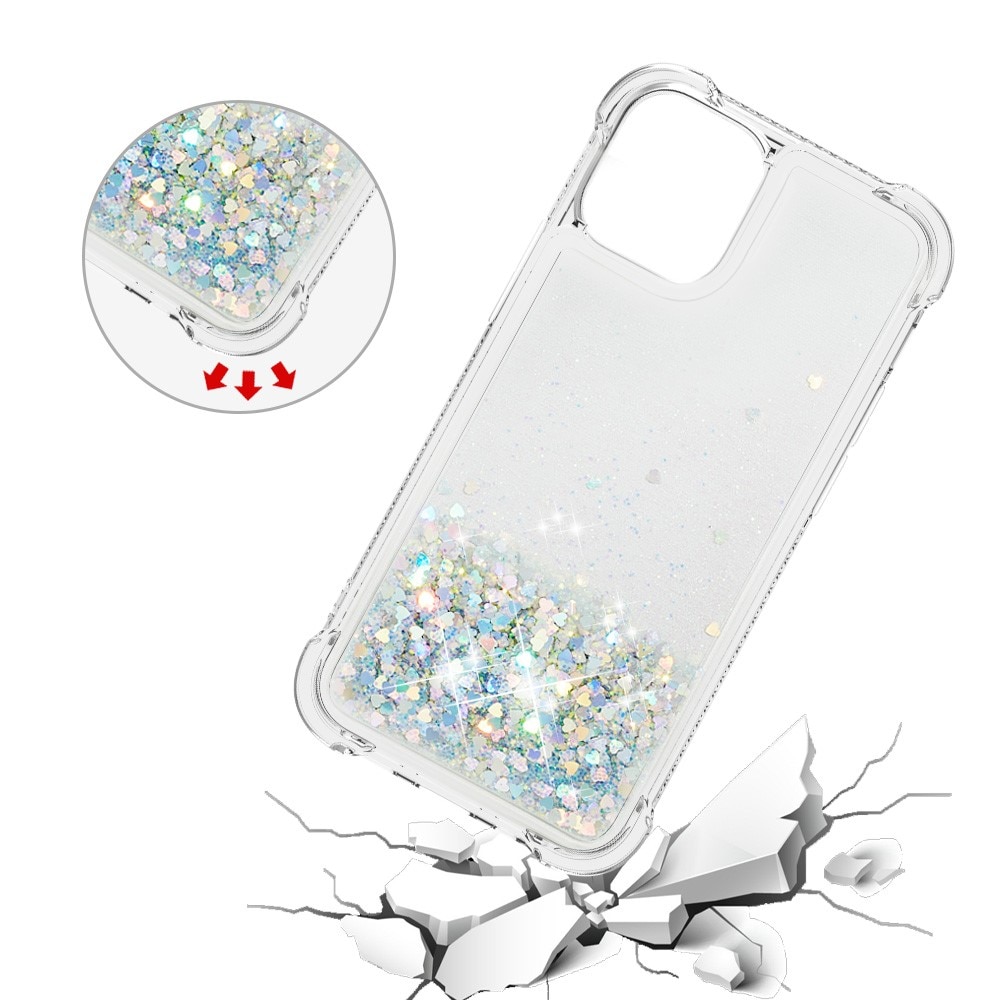 Funda Glitter Powder TPU iPhone 13 Plata