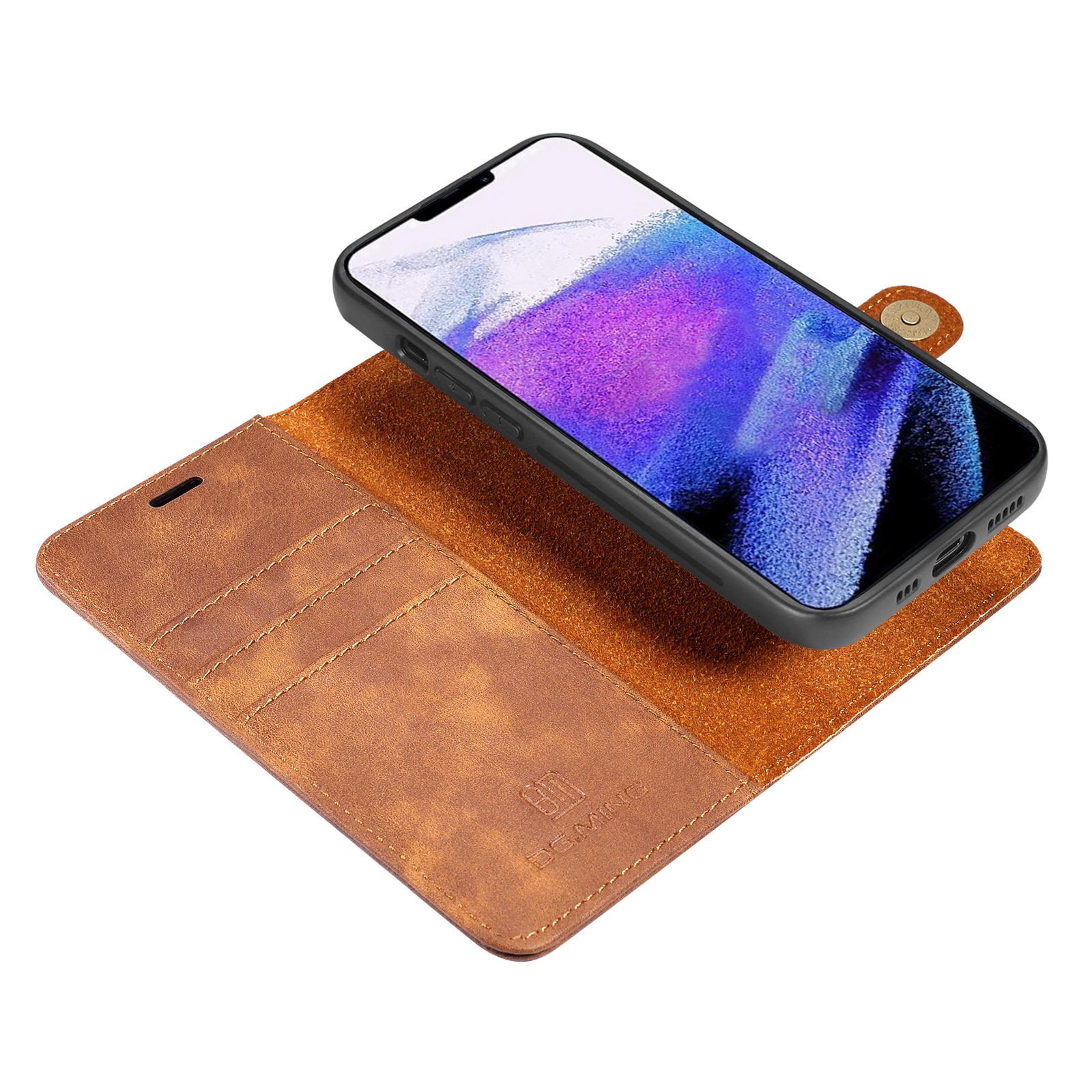 Cartera Magnet Wallet iPhone 13 Pro Max Cognac