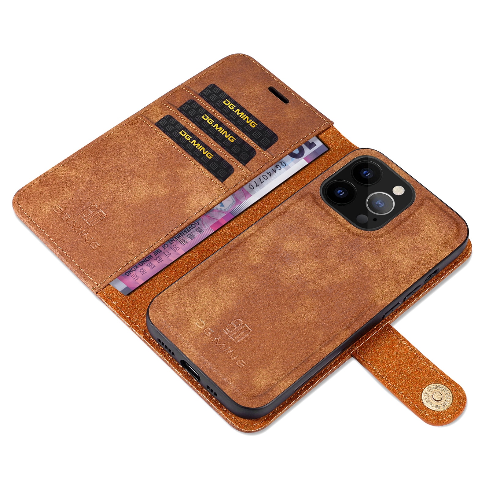 Cartera Magnet Wallet iPhone 13 Pro Max Cognac