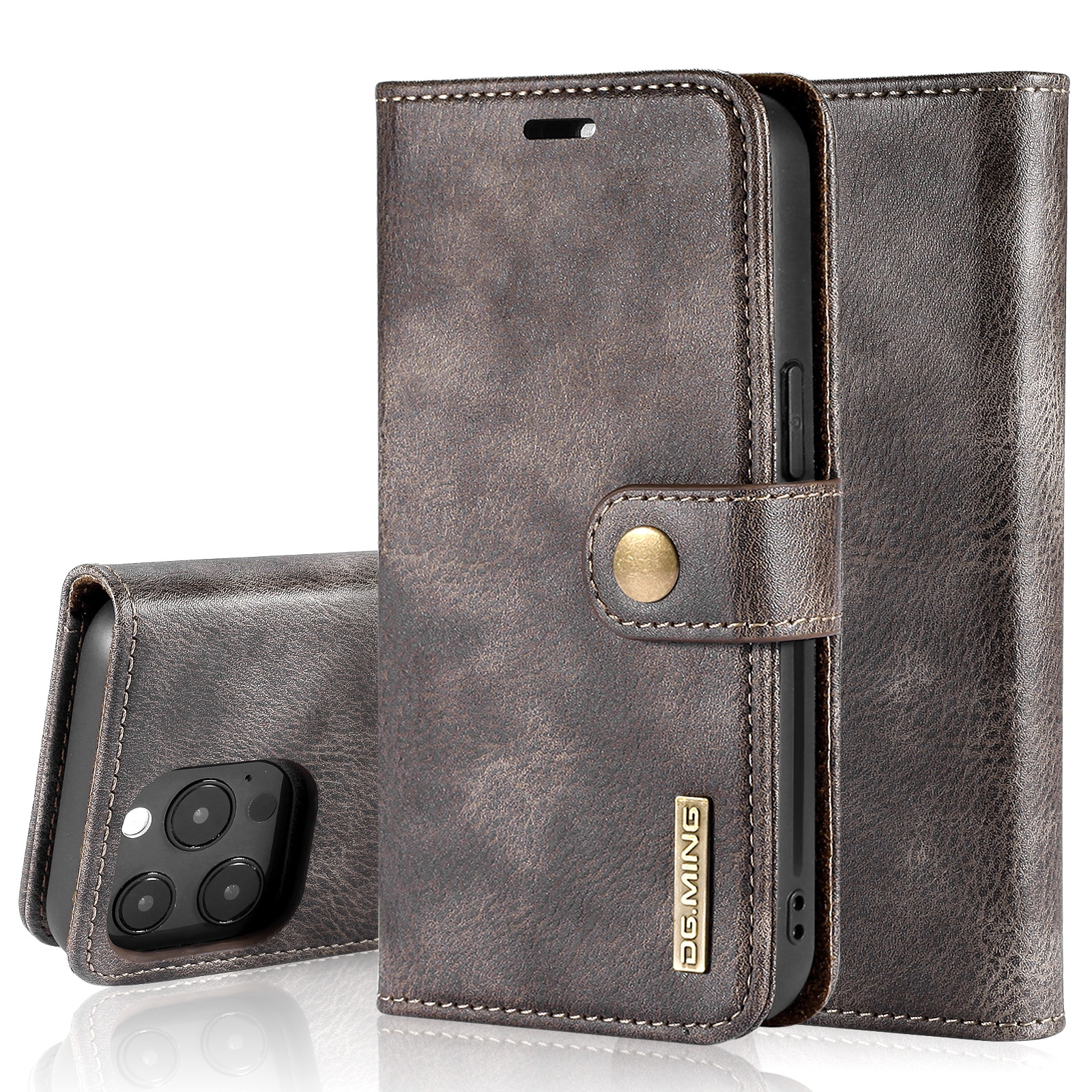 Cartera Magnet Wallet iPhone 13 Pro Brown