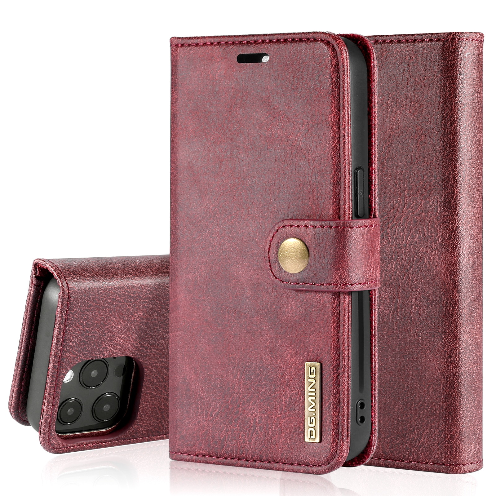 Cartera Magnet Wallet iPhone 13 Pro Max Rojo