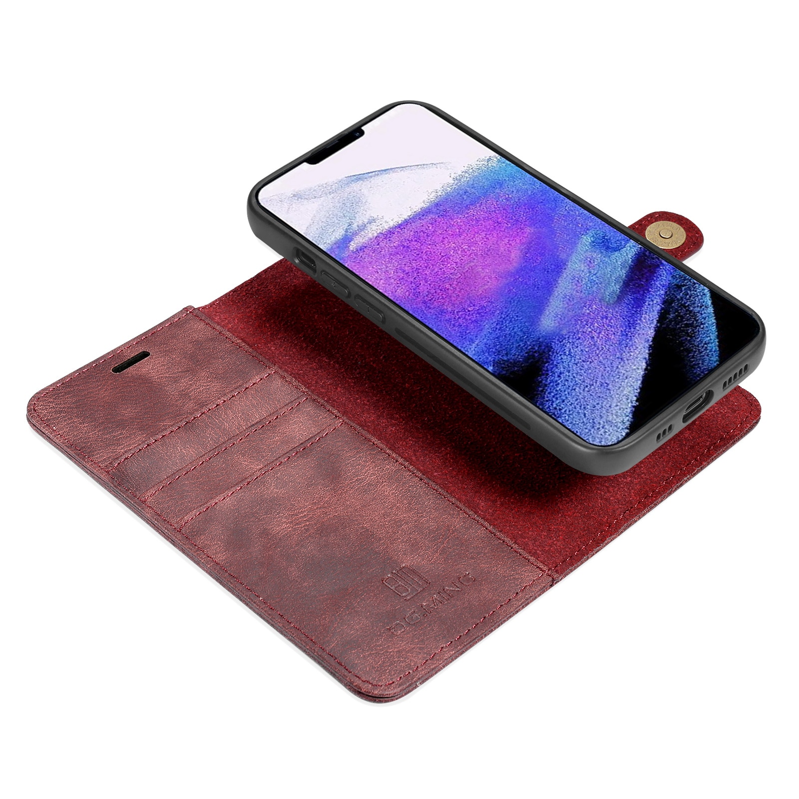 Cartera Magnet Wallet iPhone 13 Pro Max Rojo