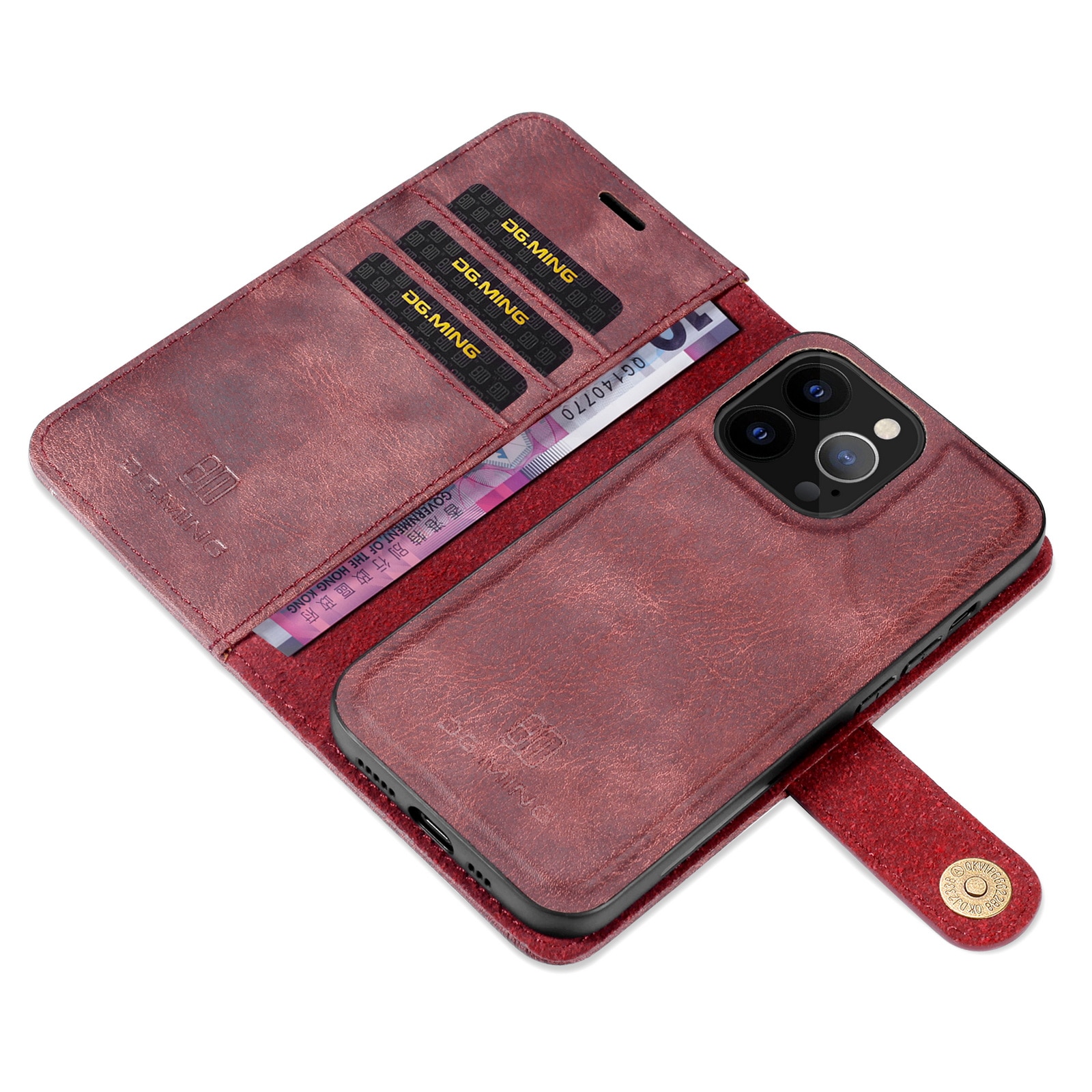 Cartera Magnet Wallet iPhone 13 Pro Max Red