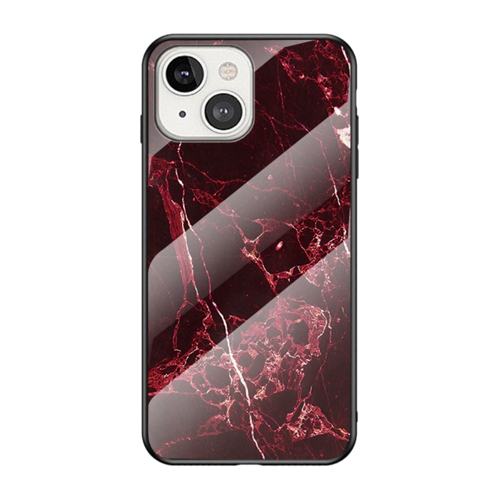 Funda vidrio templado iPhone 13 Mármol rojo