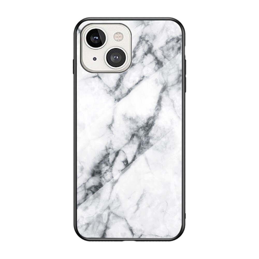 Funda vidrio templado iPhone 13 Mármol blanco