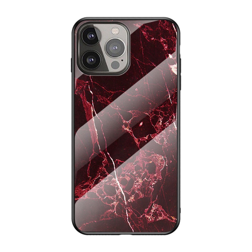 Funda vidrio templado iPhone 13 Pro Mármol rojo