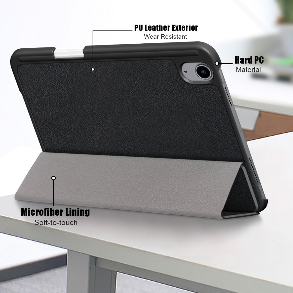 Funda Tri-Fold con portalápices Apple iPad Mini 7th Gen (2024) negro