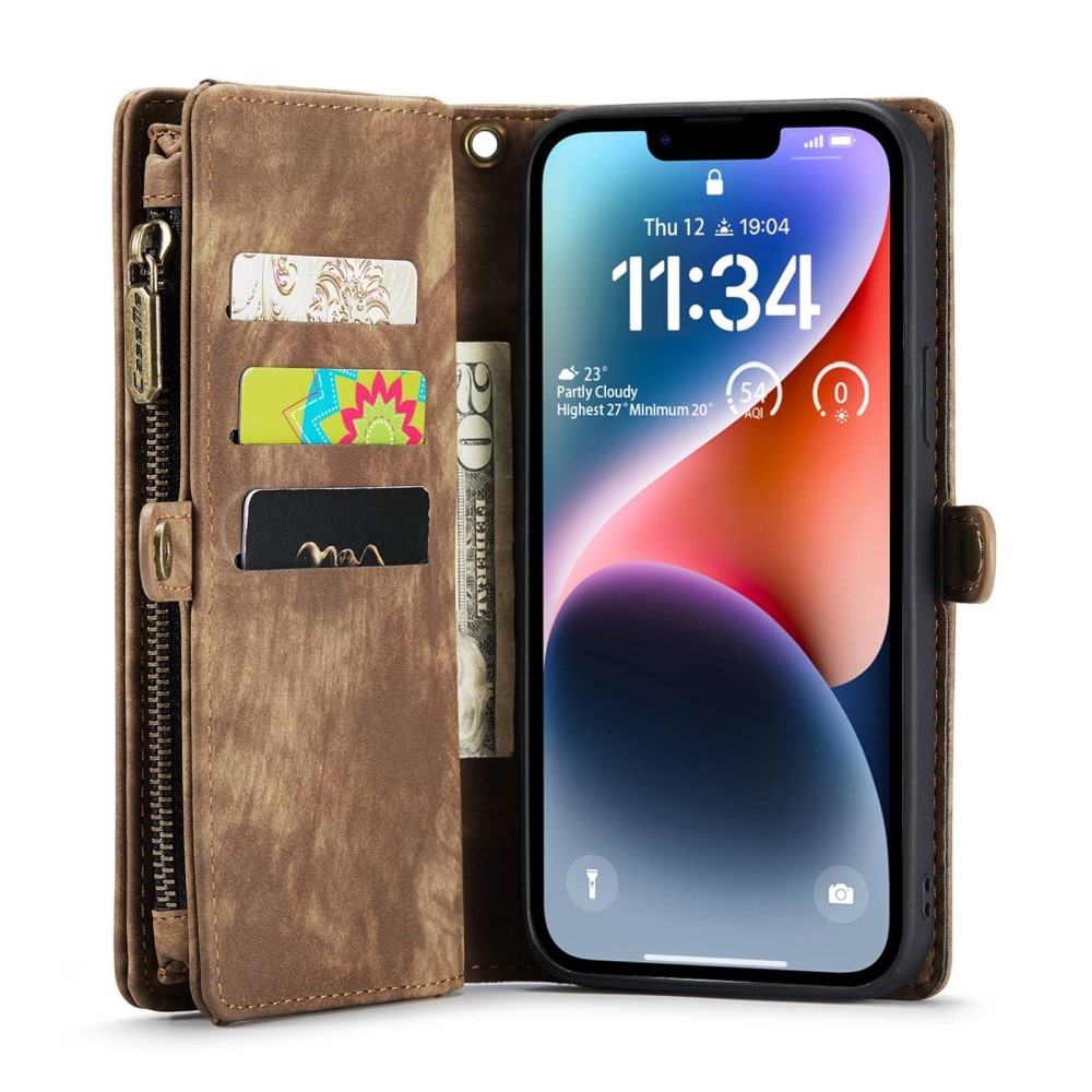 Cartera Multi-Slot iPhone 13 Mini Marrón
