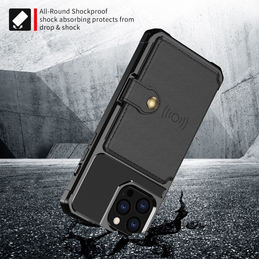 Funda con tarjetero Tough Multi-slot iPhone 13 Pro Max Negro