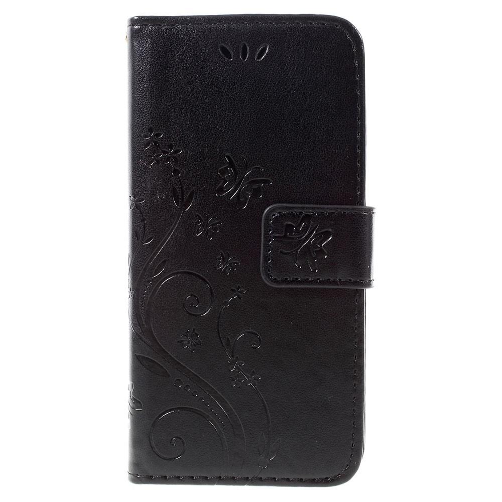 Funda de Cuero con Mariposas iPhone 8, Negro