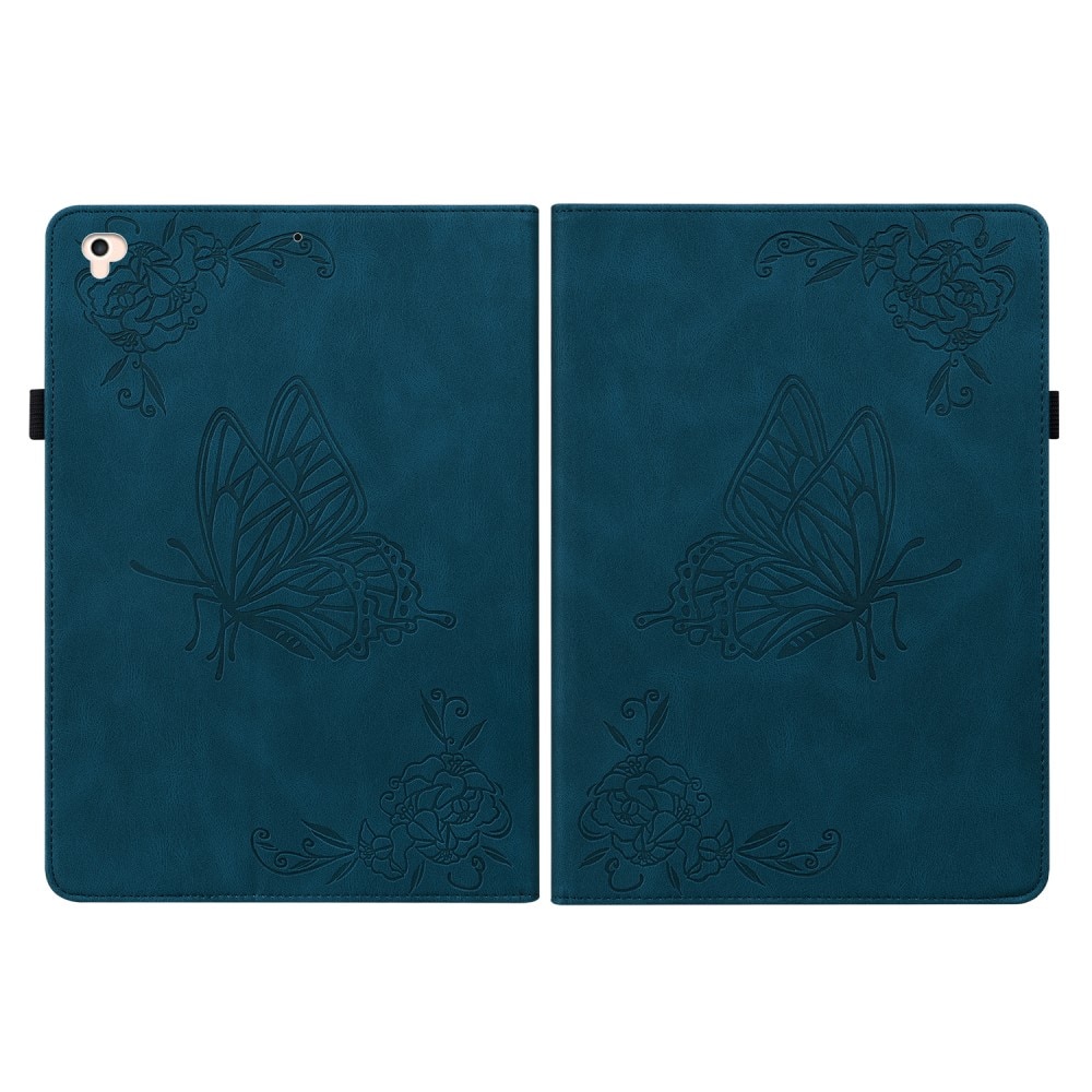 Funda de cuero con mariposas Apple iPad Air 2 9.7 (2014) Azul