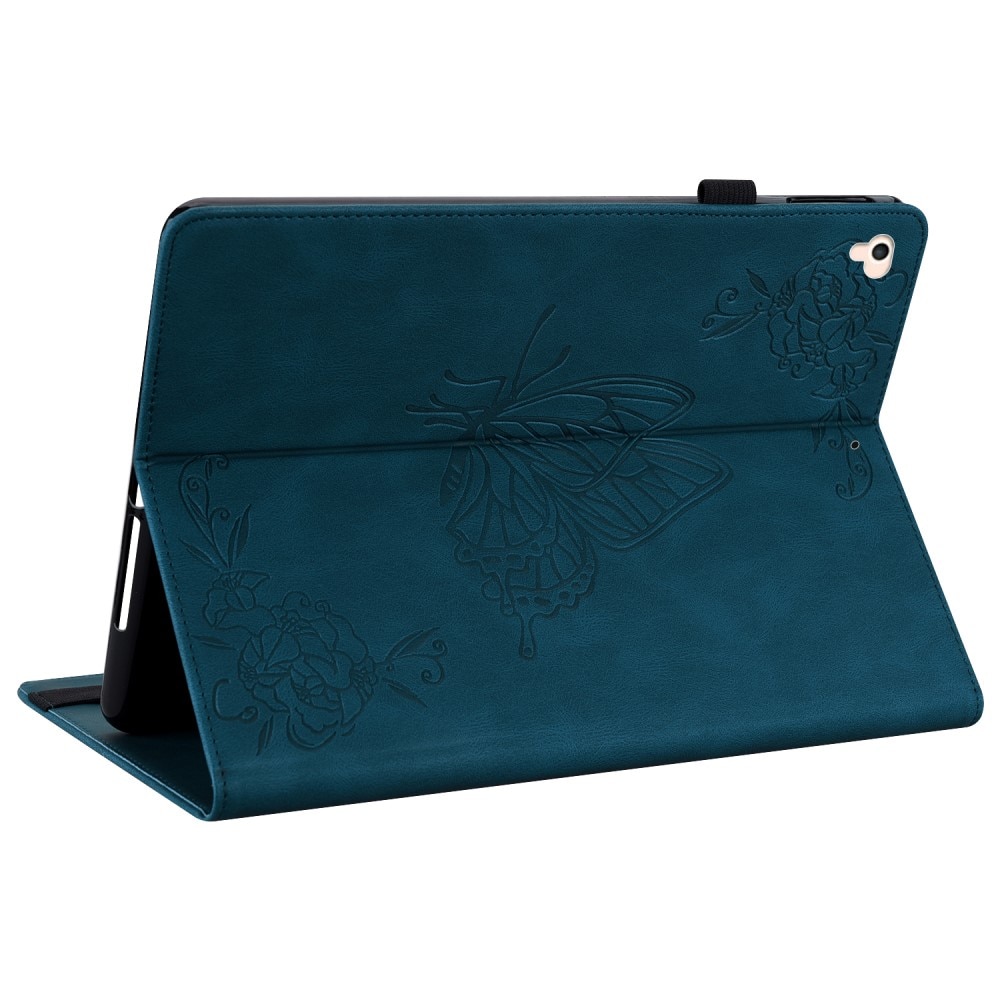 Funda de cuero con mariposas Apple iPad Air 2 9.7 (2014) Azul