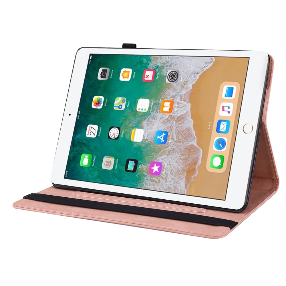 Funda de cuero con mariposas iPad 9.7 6th Gen (2018) rosado