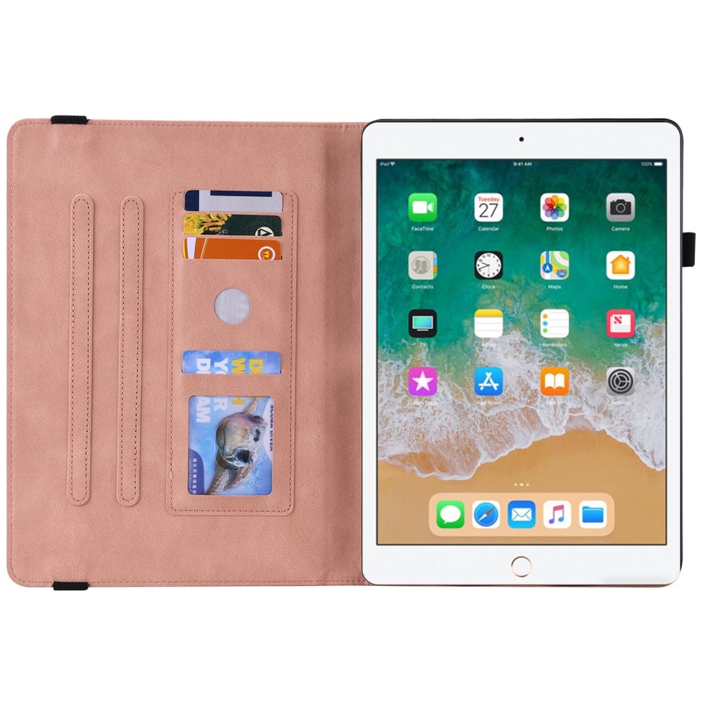 Funda de cuero con mariposas iPad Air 9.7 1st Gen (2013) rosado