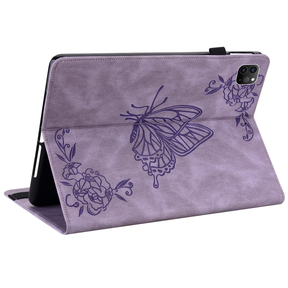 Funda de cuero con mariposas iPad Pro 11 2nd Gen (2020) violeta