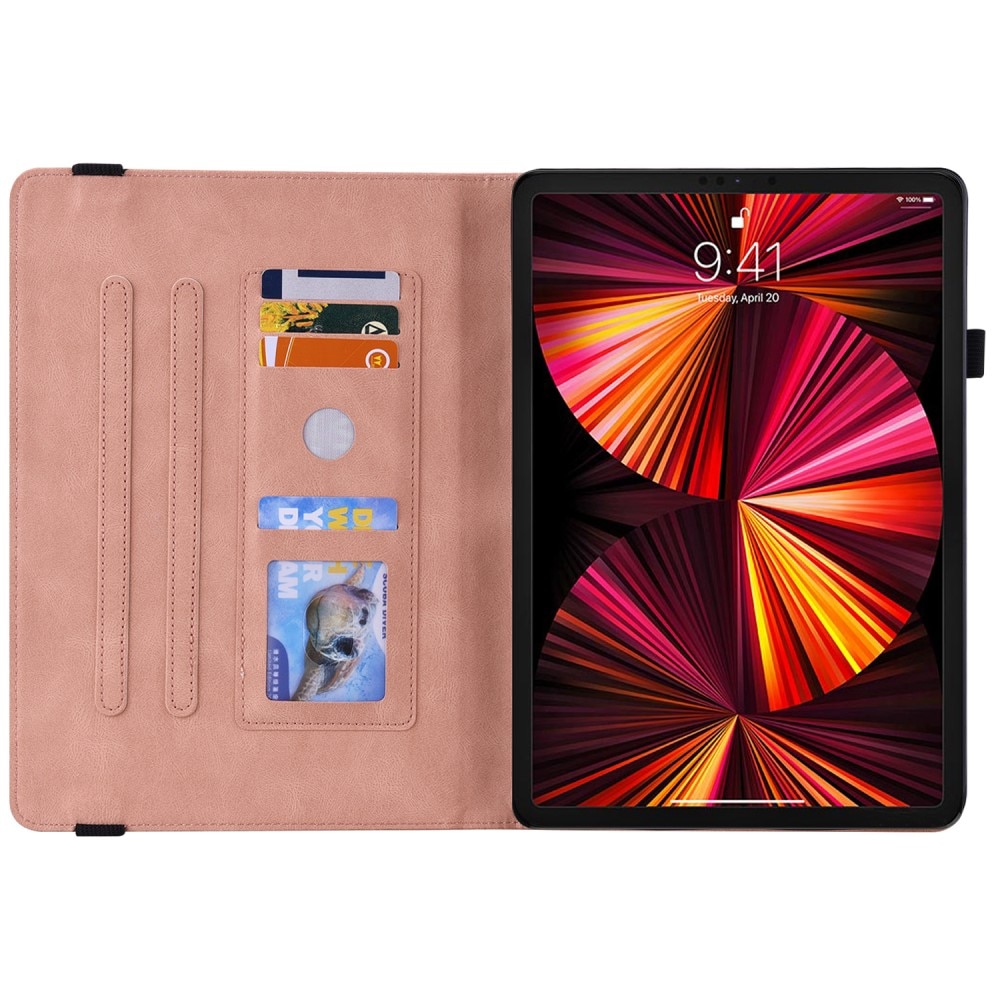 Funda de cuero con mariposas Apple iPad Pro 11 4th Gen (2022) Rosa