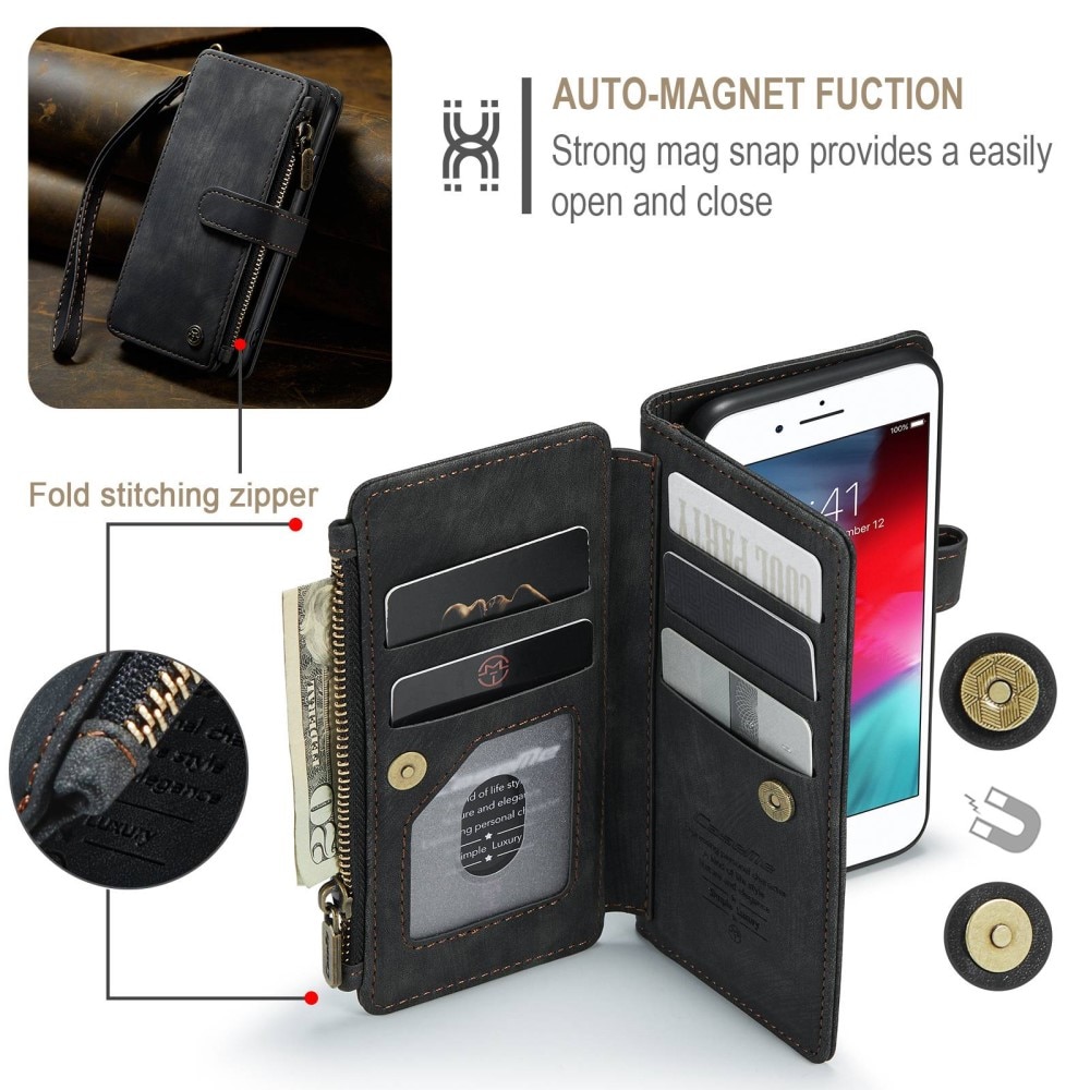 Cartera Zipper iPhone SE 2020 Negro