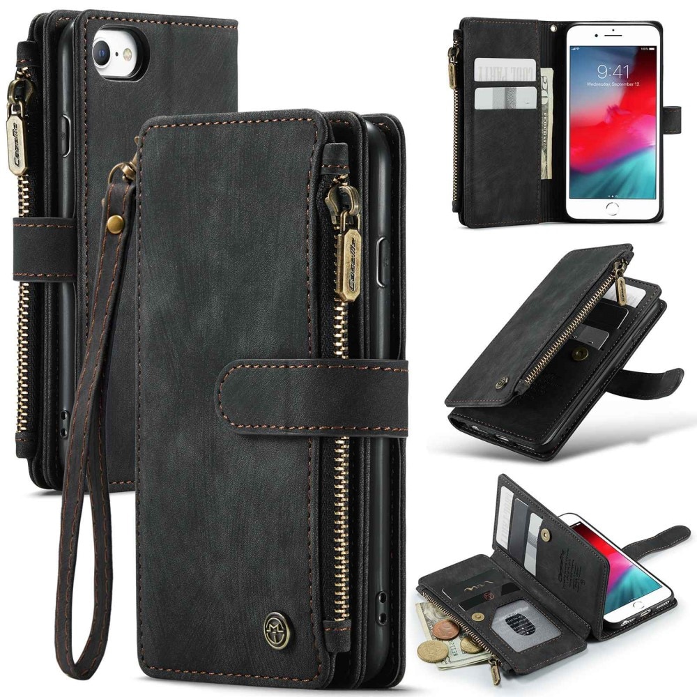 Cartera Zipper iPhone SE 2020 Negro