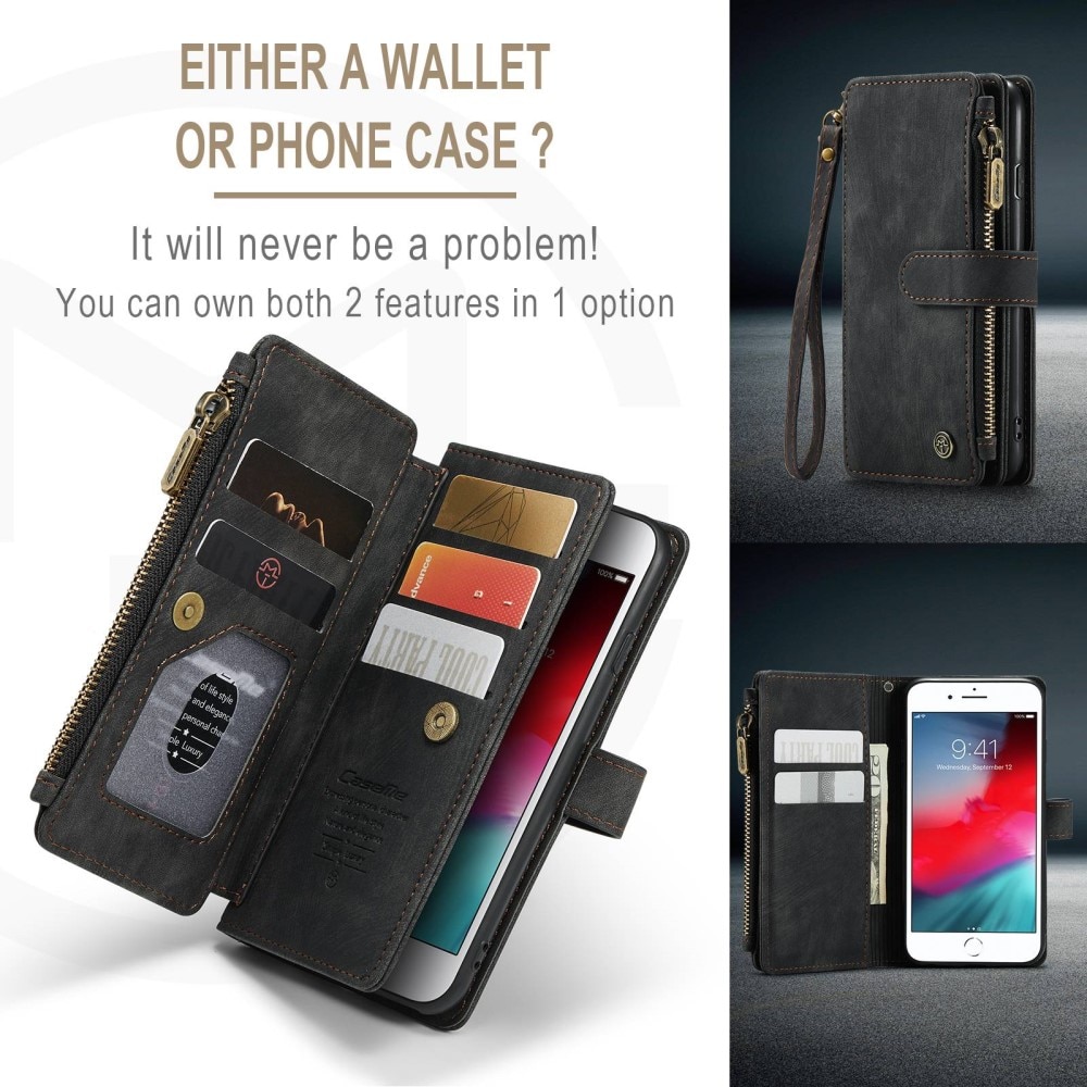 Cartera Zipper iPhone SE 2020 Negro