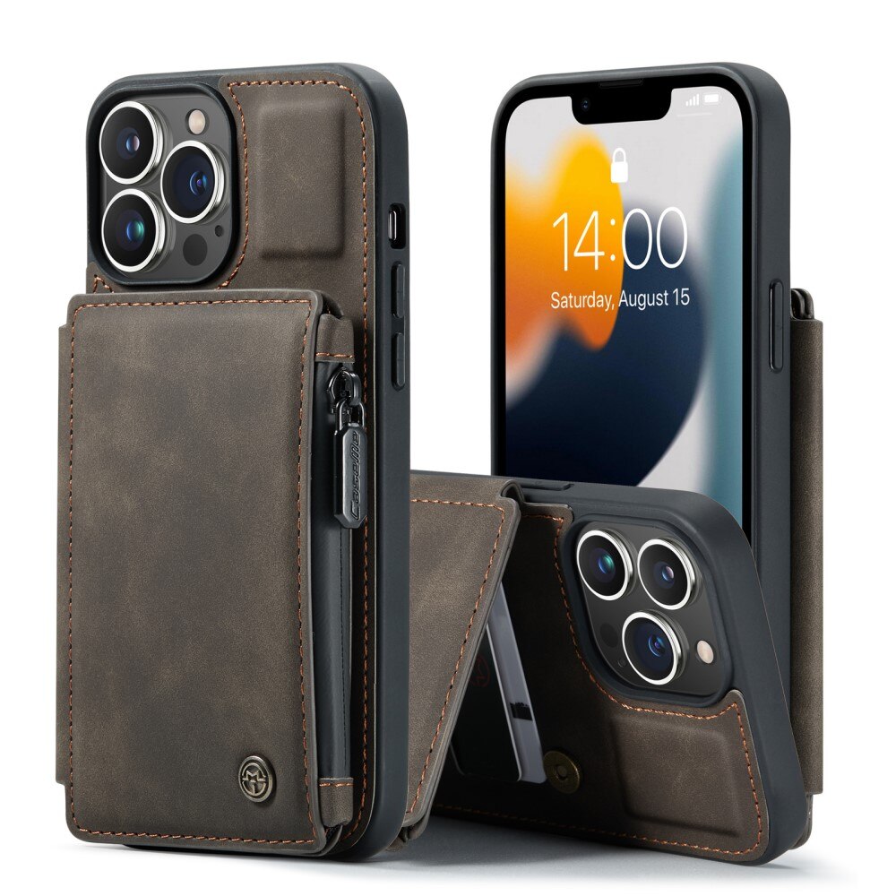 Funda Multi-Slot iPhone 13 Pro Max Marrón