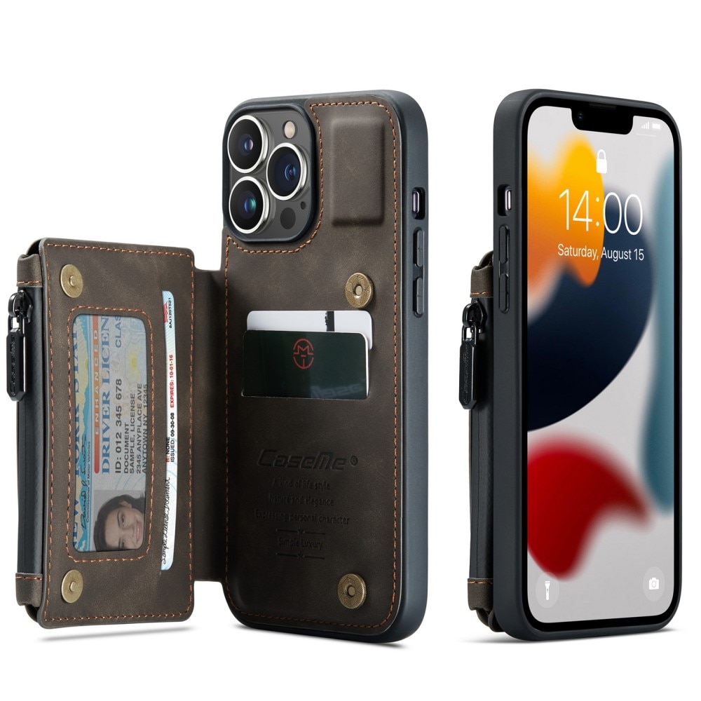 Funda Multi-Slot iPhone 13 Pro Max Marrón