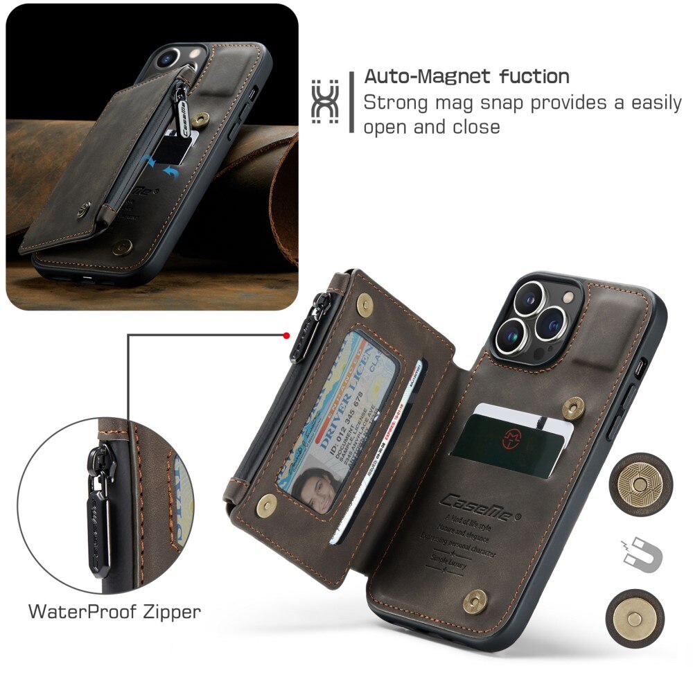 Funda Multi-Slot iPhone 13 Pro Max Marrón