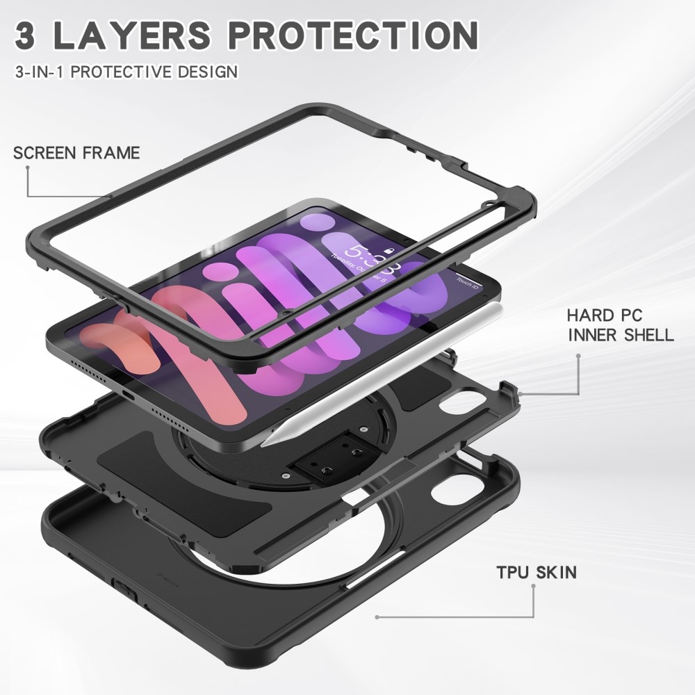 Funda híbrida a prueba de golpes Apple iPad Mini 7th Gen (2024) negro