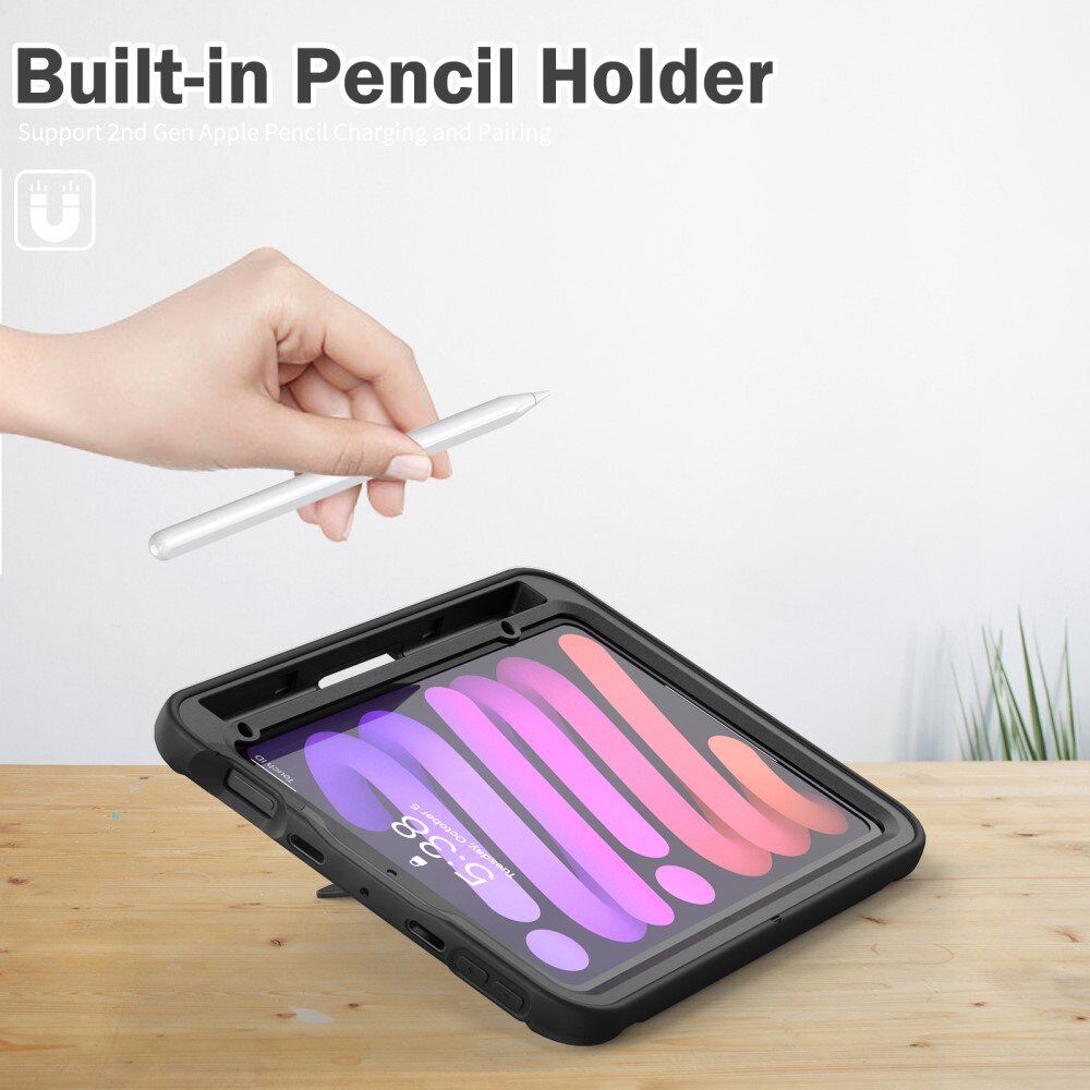 Funda híbrida a prueba de golpes Apple iPad Mini 7th Gen (2024) negro