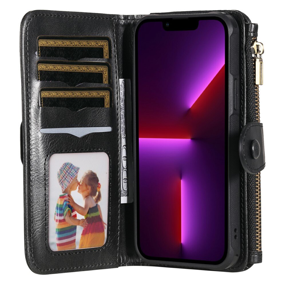 Magnet Leather Multi Wallet iPhone 13 Pro negro