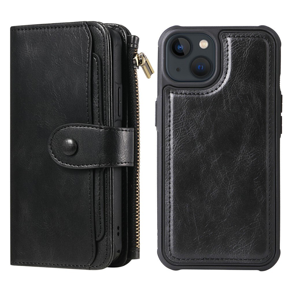 Magnet Leather Multi Wallet iPhone 13 negro