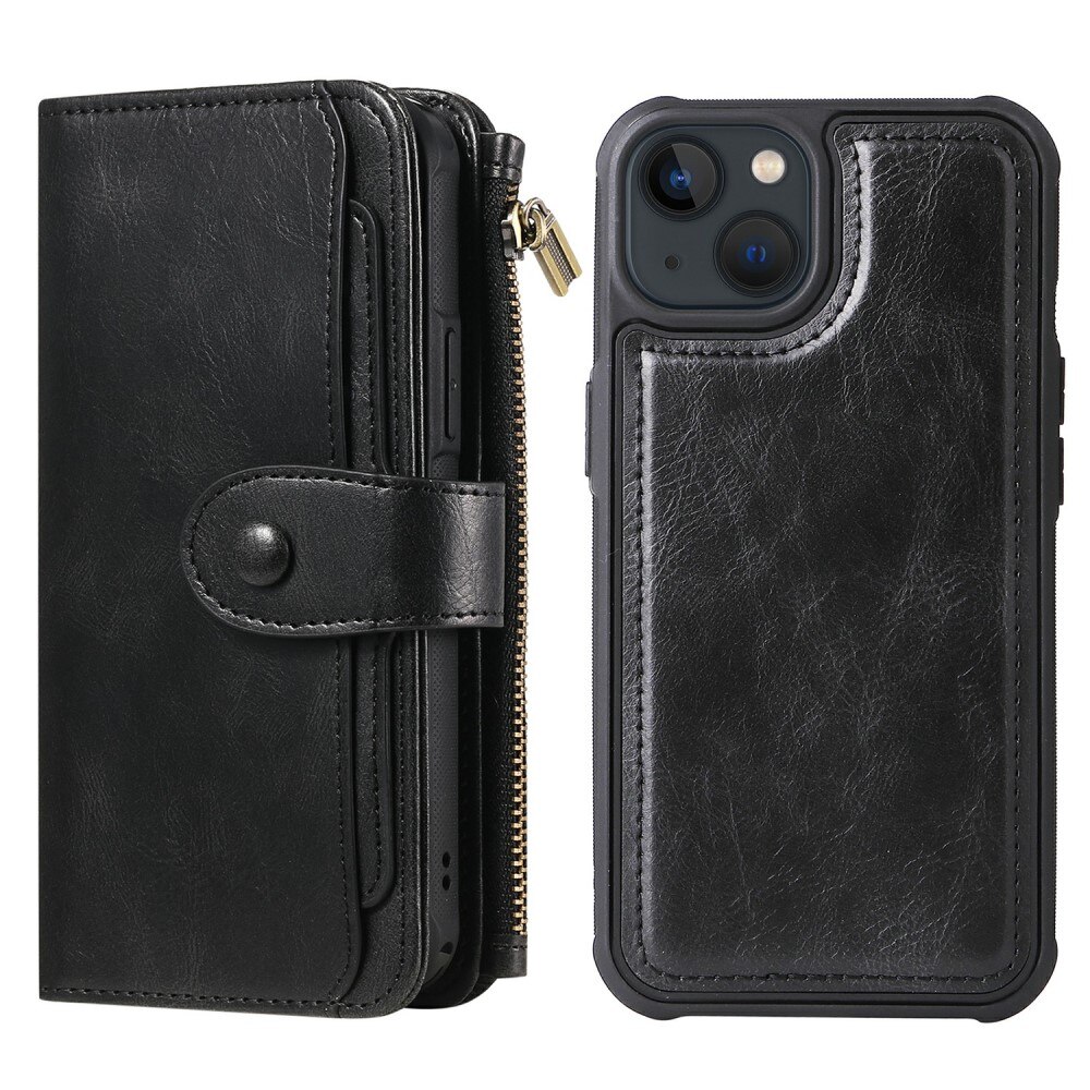 Magnet Leather Multi Wallet iPhone 13 negro