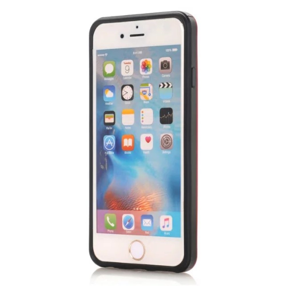 Funda con ranura para tarjetas iPhone SE 2020 Rojo