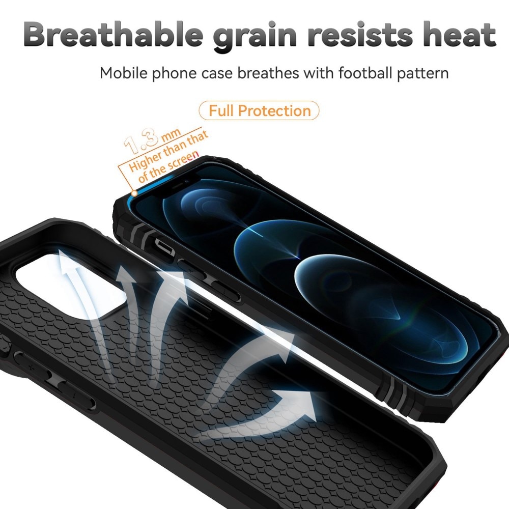 Funda híbrida Ring y Protector Cámara iPhone 12/iPhone 12 Pro Negro