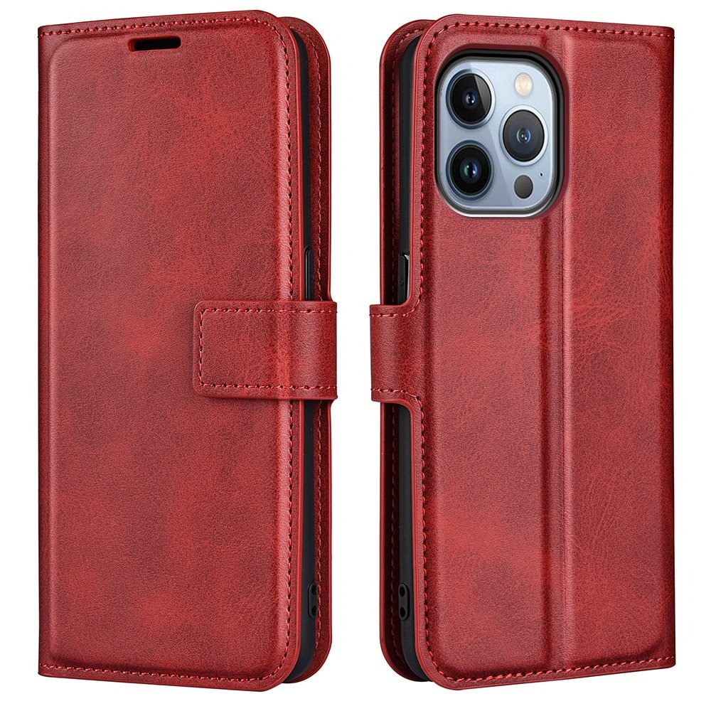 Cartera Leather Wallet iPhone 14 Pro Red