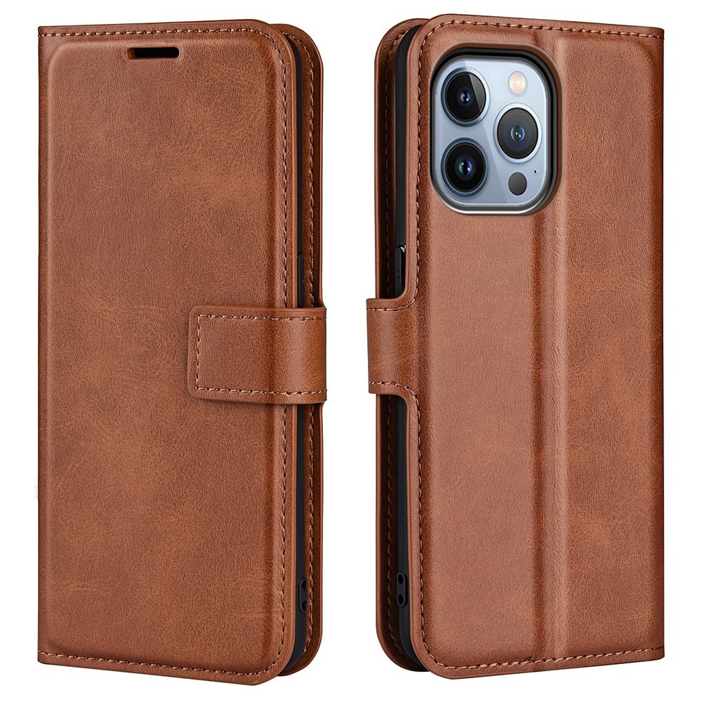 Cartera Leather Wallet iPhone 14 Pro Brown