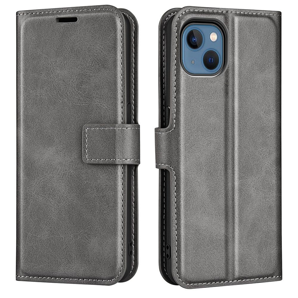 Cartera Leather Wallet iPhone 14 Plus Grey