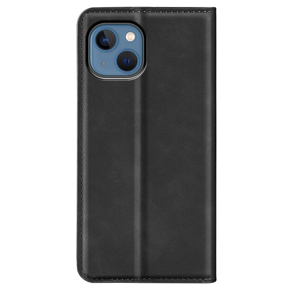 Slim Leather Wallet iPhone 14 Plus Black