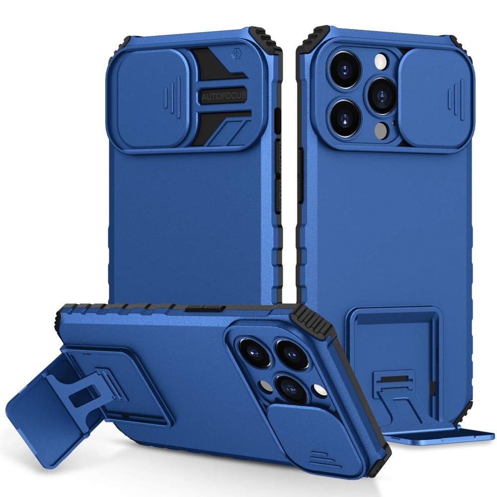 Funda Kickstand con Protector Cámara Apple iPhone 13 Pro Azul