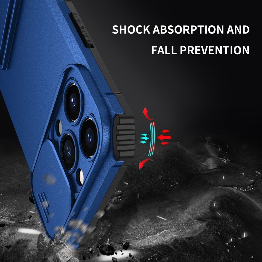 Funda Kickstand con Protector Cámara Apple iPhone 13 Pro Azul