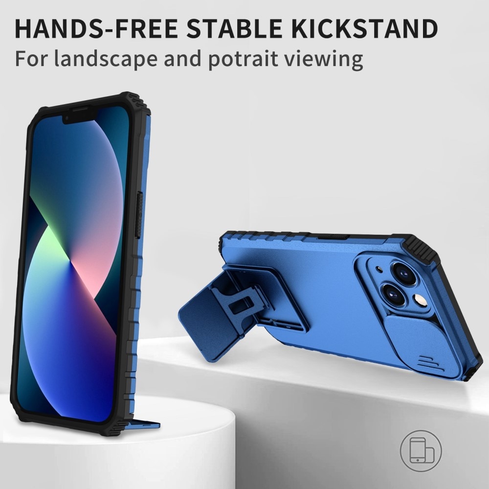 Funda Kickstand con Protector Cámara Apple iPhone 13 Pro Azul