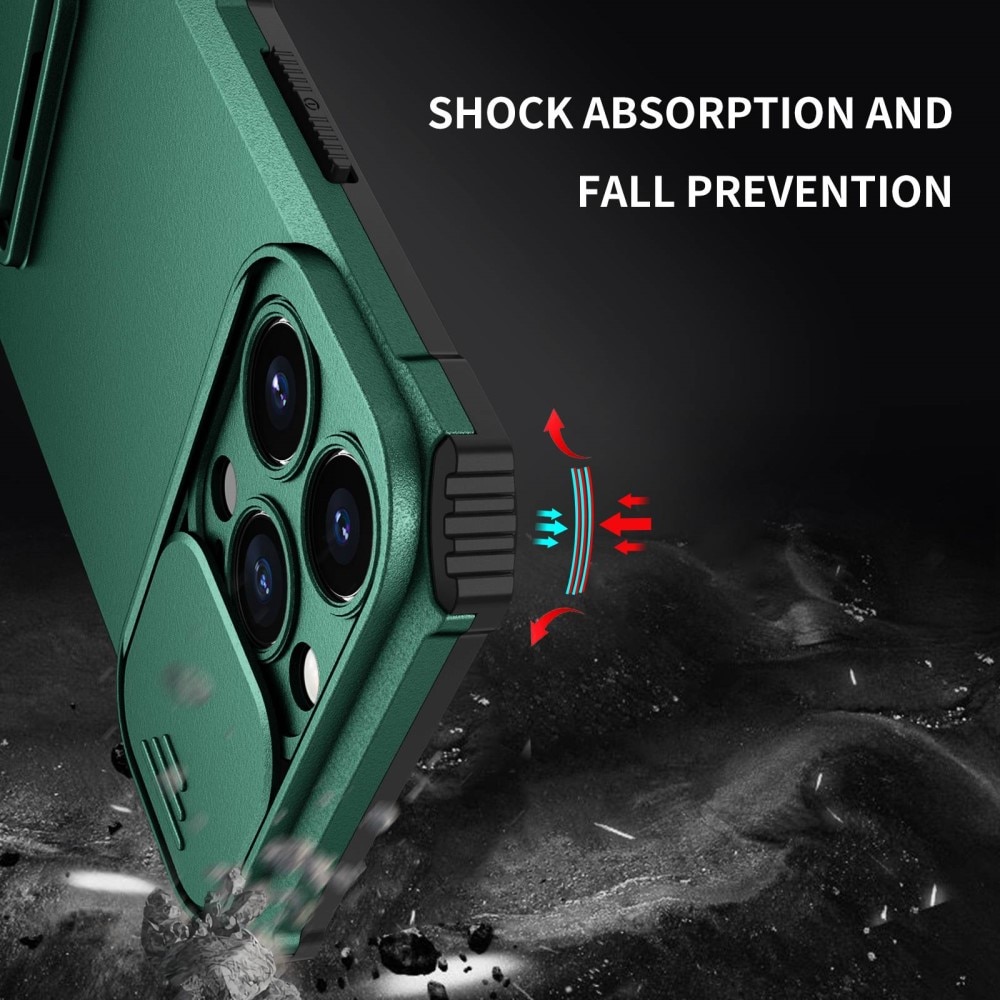 Funda Kickstand con Protector Cámara Apple iPhone 13 Pro Verde