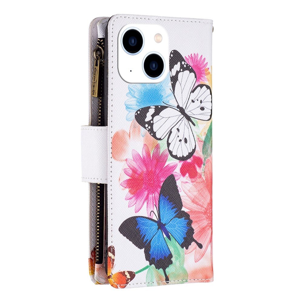 Funda tipo billetera iPhone 14 Mariposas de verano