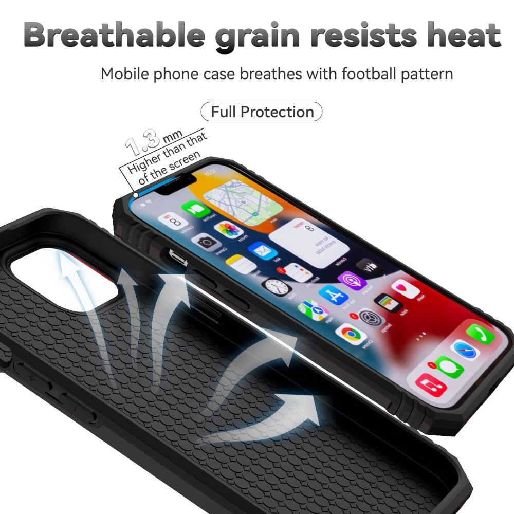 Funda híbrida Ring y Protector Cámara iPhone 14 Plus Negro