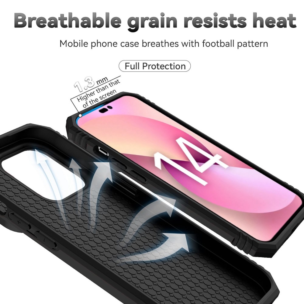 Funda híbrida Ring y Protector Cámara iPhone 14 Pro Negro